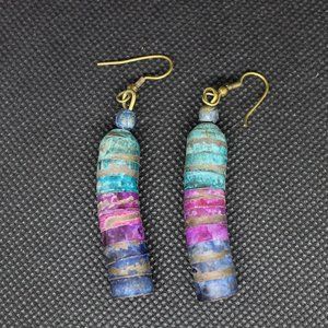 Multi Colored Stacked Cup Earrings
